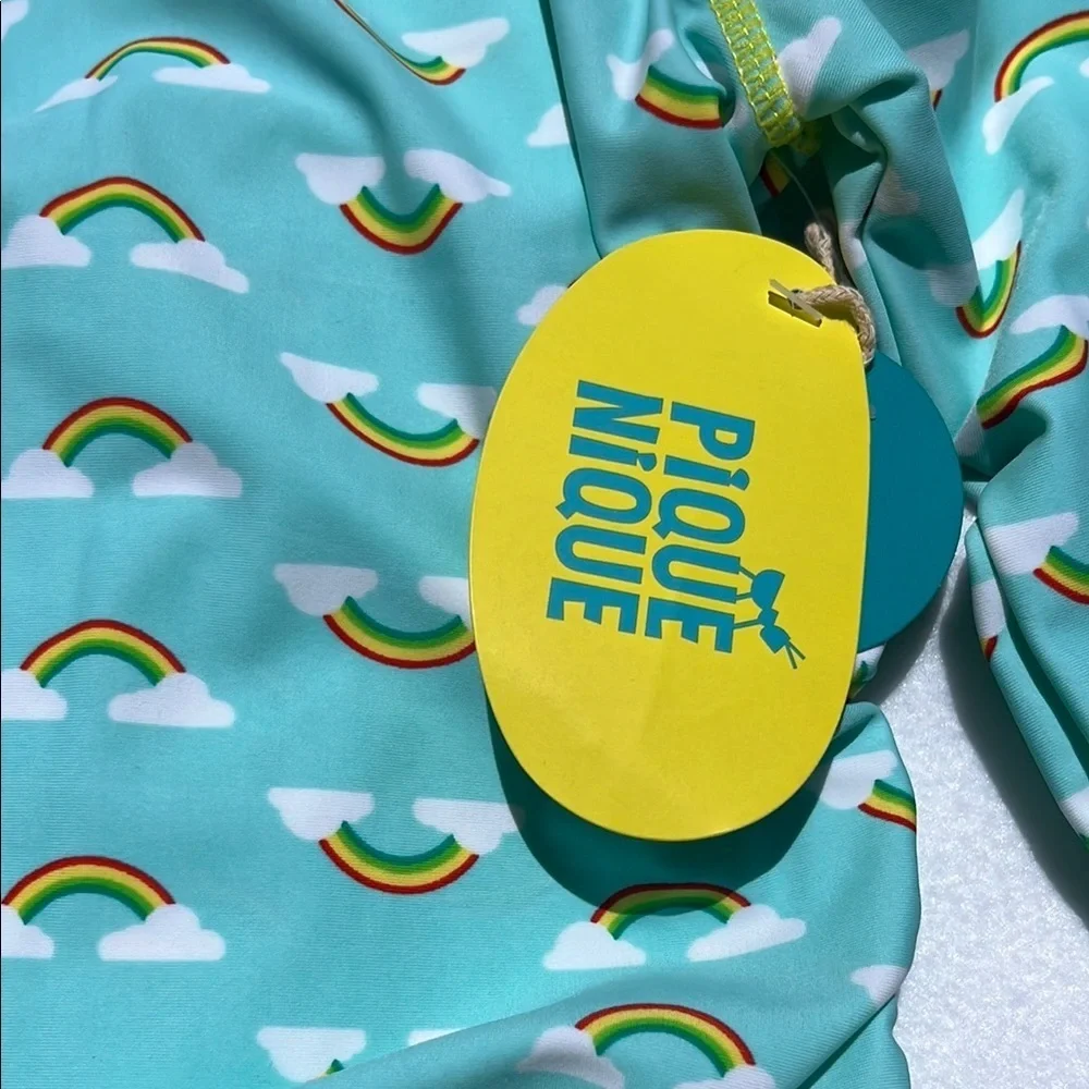 Blue and Yellow Rashguard Swim Set